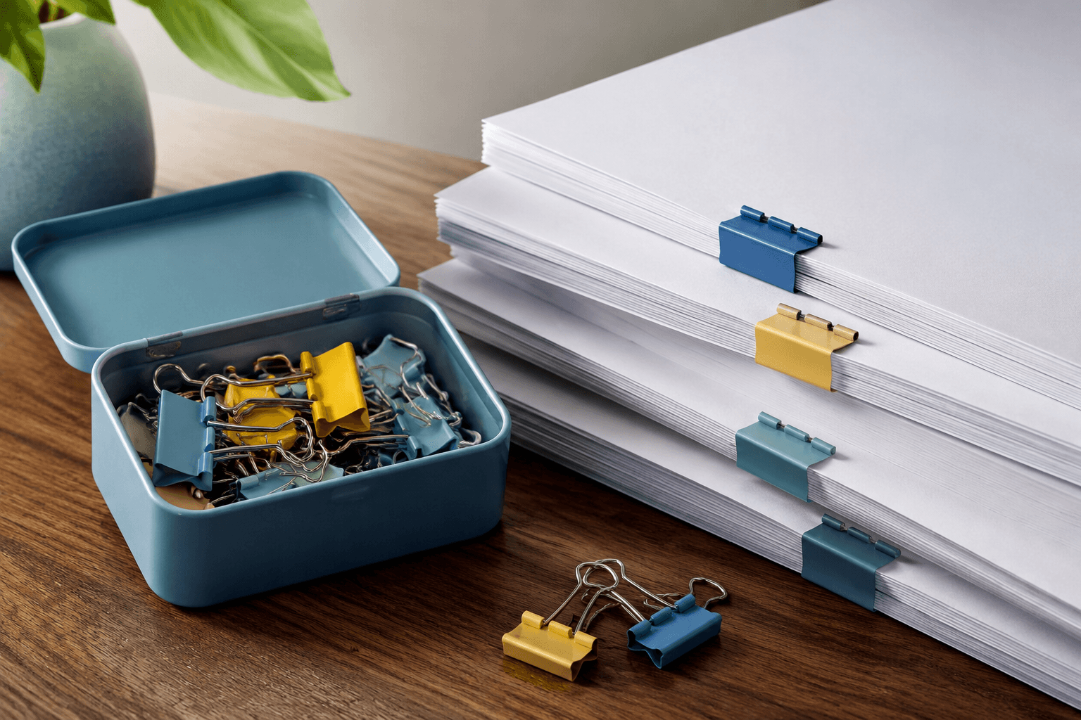 Binder Clip Tin — In use
