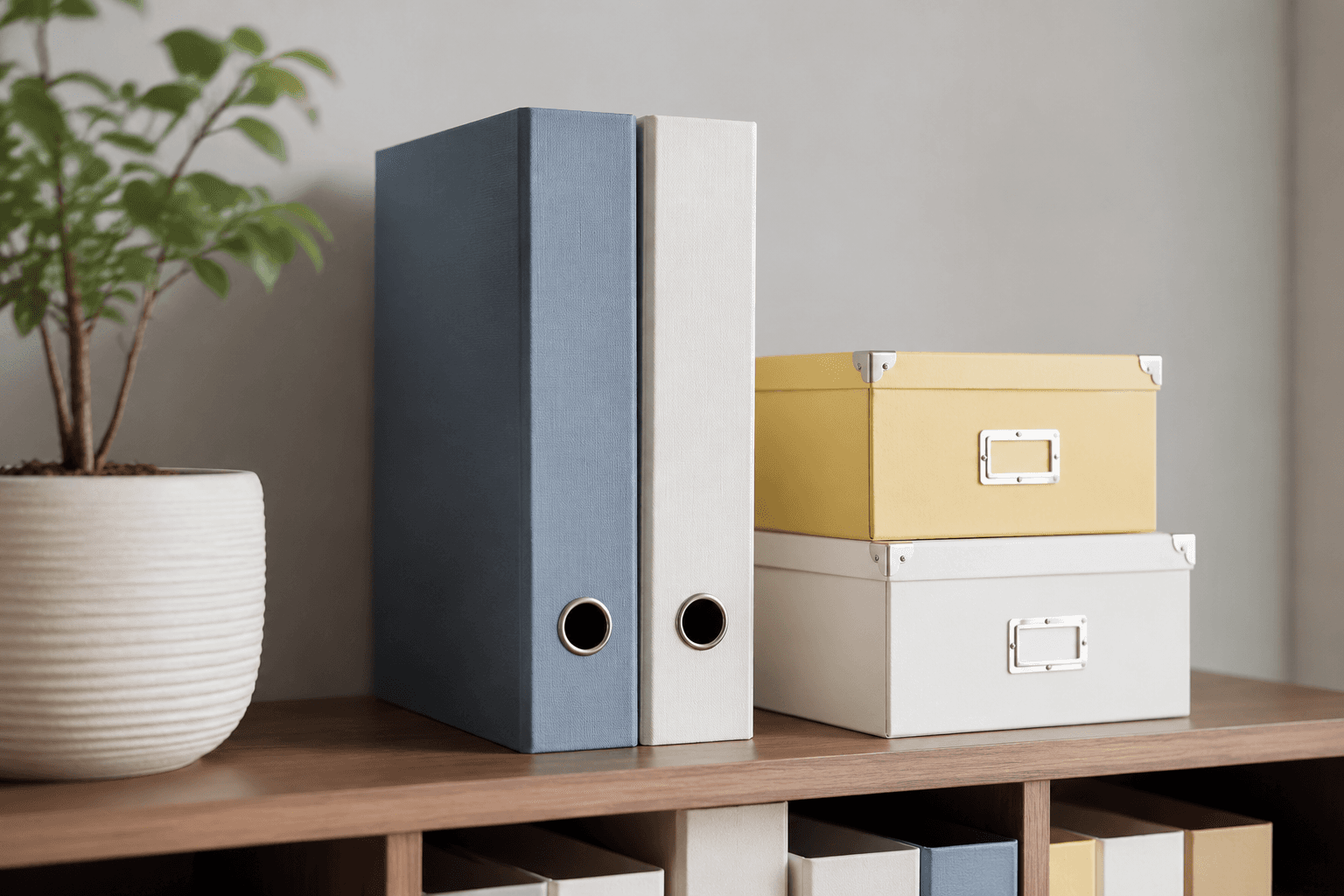 Slim Binder Pair — In use