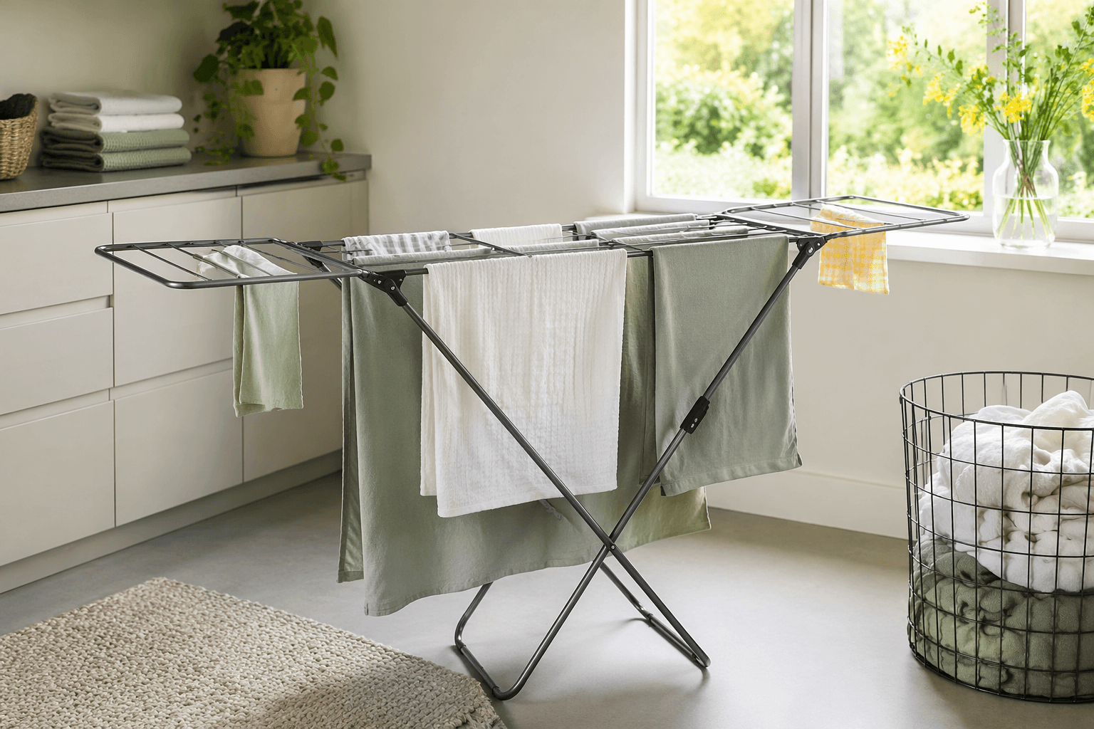 Kgmph storage in use in a home laundry room