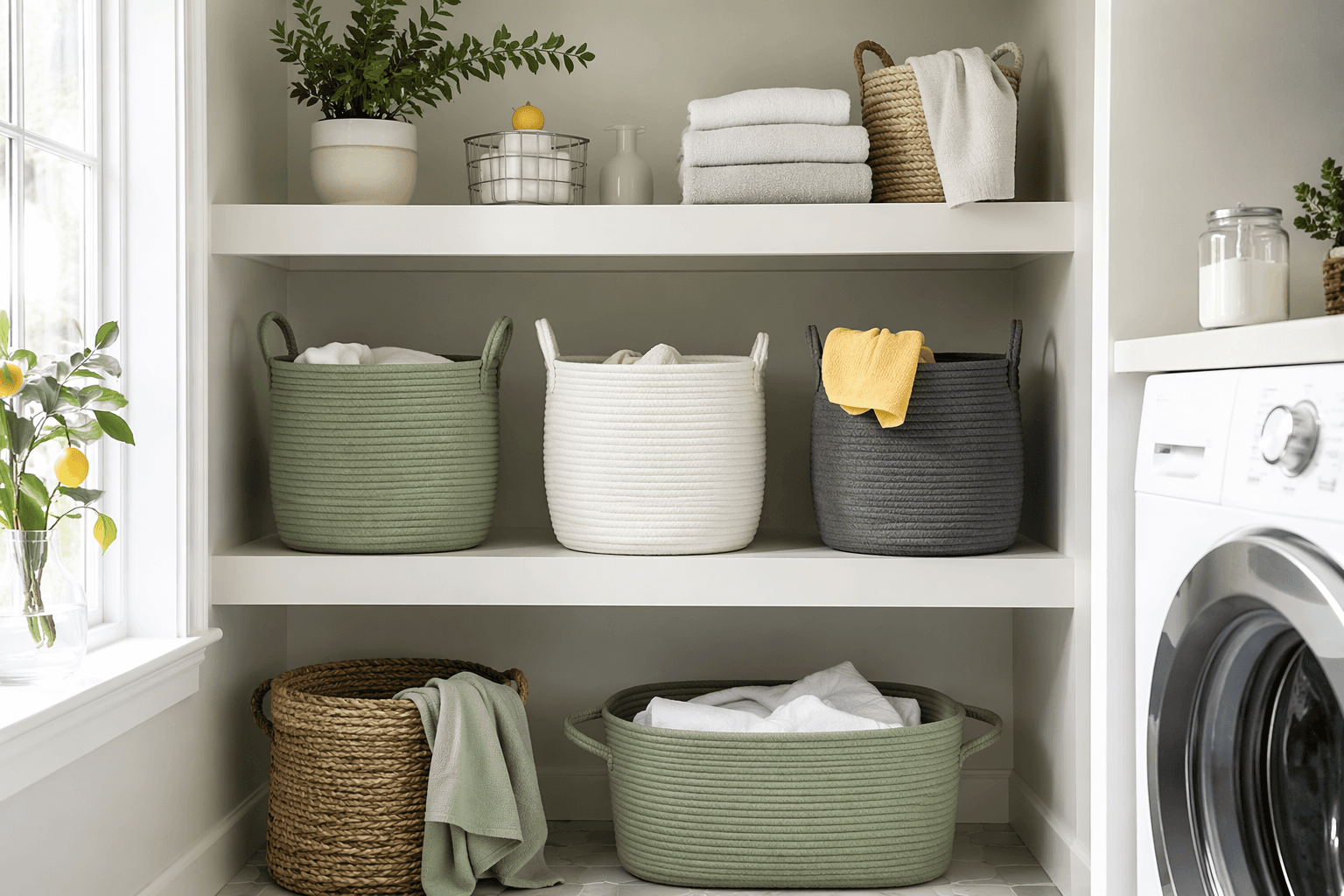 Kgmph storage in use in a home laundry room